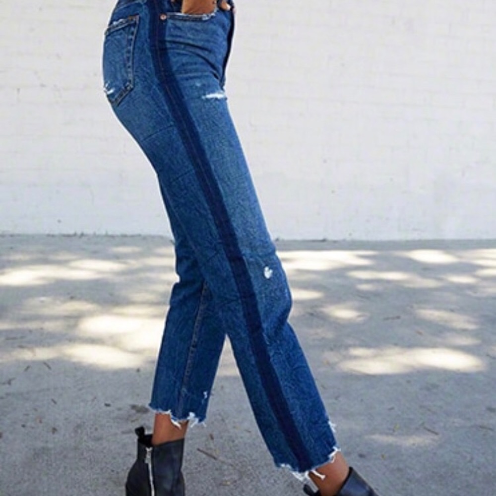 Abercrombie Simone High Rise Ankle Straight Jeans